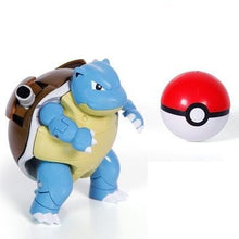 Lade das Bild in den Galerie-Viewer, Pikachu, Mewtu, Glurak, Bisasam oder Turtok Figur mit Pokeball kaufen
