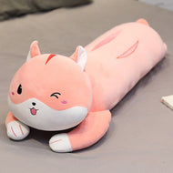 80-130cm Cartoon Hamster Stofftier oder Katzen Kuscheltiere Kissen XXL Format kaufen