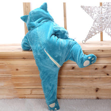Lade das Bild in den Galerie-Viewer, Pokemon Baby Pyjama Schlafanzug im süßen Relaxo Snorlax Look kaufen
