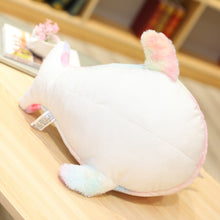 Lade das Bild in den Galerie-Viewer, XXL Regenbogen Einhorn Wal - Narwal Kuscheltier (75cm) kaufen
