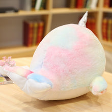 Lade das Bild in den Galerie-Viewer, XXL Regenbogen Einhorn Wal - Narwal Kuscheltier (75cm) kaufen
