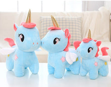 Lade das Bild in den Galerie-Viewer, Zuckersüße Einhorn Kuscheltiere mit Herzchen Deko (25cm oder 30cm) kaufen
