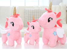 Lade das Bild in den Galerie-Viewer, Zuckersüße Einhorn Kuscheltiere mit Herzchen Deko (25cm oder 30cm) kaufen
