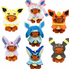 Lade das Bild in den Galerie-Viewer, Eeveelution Eevee Cosplay Plüsch Fgiur (Jolteon Espeon Umbreon Flareon Glaceon Vaporeon Sylveon) kaufen
