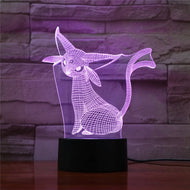 Eevee / Evoli 3D LED Lampe (9 Motive) Nachtlicht, Tischlampe kaufen