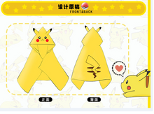 Lade das Bild in den Galerie-Viewer, 150cm Pikachu Kuschel Umhang mit Mütze kaufen

