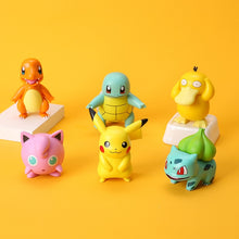 Lade das Bild in den Galerie-Viewer, Pikachu Gluamnda, Enton, Schiggy, Bisasam und Pummeluff Pokemon Figuren Set kaufen
