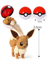 Lade das Bild in den Galerie-Viewer, Eevee / Evoli Pokemon Poke Ball Set mit Figur Spielzeug kaufen
