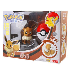 Lade das Bild in den Galerie-Viewer, Eevee / Evoli Pokemon Poke Ball Set mit Figur Spielzeug kaufen

