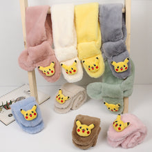 Lade das Bild in den Galerie-Viewer, Pokemon Pikachu Flauschiger Winterschal für Kinder kaufen
