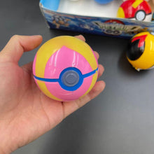 Lade das Bild in den Galerie-Viewer, Große Pokebälle (ca. 8cm) mit Figuren (8 Stk. im Spiel Set) kaufen
