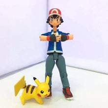 Lade das Bild in den Galerie-Viewer, Ash Ketchum mit Pikachu, Glumanda und Schiggy Action Spiel Figur kaufen
