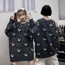 Lade das Bild in den Galerie-Viewer, Stylisher Pokemon Gengar Oversize Pullover Kleidung kaufen
