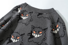 Lade das Bild in den Galerie-Viewer, Stylisher Pokemon Gengar Oversize Pullover Kleidung kaufen
