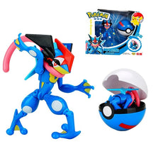 Lade das Bild in den Galerie-Viewer, Quajutsu Greninja Spielzeug Figur mit Pokeball kaufen
