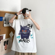 Lade das Bild in den Galerie-Viewer, Cooles Oversize T-Shirt mit Pokémon Gengar Print kaufen
