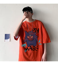 Lade das Bild in den Galerie-Viewer, Cooles Oversize T-Shirt mit Pokémon Gengar Print kaufen
