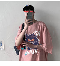 Lade das Bild in den Galerie-Viewer, Cooles Oversize T-Shirt mit Pokémon Gengar Print kaufen
