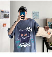 Lade das Bild in den Galerie-Viewer, Cooles Oversize T-Shirt mit Pokémon Gengar Print kaufen
