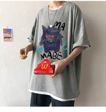Lade das Bild in den Galerie-Viewer, Cooles Oversize T-Shirt mit Pokémon Gengar Print kaufen
