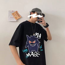 Lade das Bild in den Galerie-Viewer, Cooles Oversize T-Shirt mit Pokémon Gengar Print kaufen
