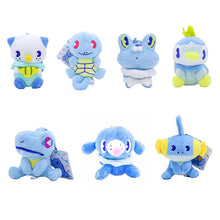 Lade das Bild in den Galerie-Viewer, Plüschfiguren 7er Set Pokémon mit Plinfa, Ottaro, Hydropi, Froxy, Karnimani, Schiggy kaufen
