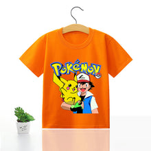 Lade das Bild in den Galerie-Viewer, Pokemon Kinder Pikachu T-Shirt für den Sommer viele Motive kaufen
