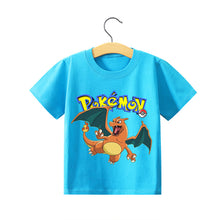 Lade das Bild in den Galerie-Viewer, Pokemon Kinder Pikachu T-Shirt für den Sommer viele Motive kaufen

