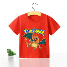 Lade das Bild in den Galerie-Viewer, Pokemon Kinder Pikachu T-Shirt für den Sommer viele Motive kaufen
