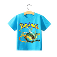 Lade das Bild in den Galerie-Viewer, Pokemon Kinder Pikachu T-Shirt für den Sommer viele Motive kaufen
