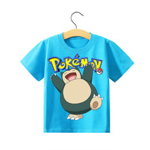 Lade das Bild in den Galerie-Viewer, Pokemon Kinder Pikachu T-Shirt für den Sommer viele Motive kaufen

