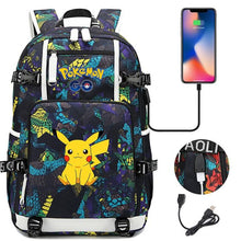 Lade das Bild in den Galerie-Viewer, Pokémon Rucksack mit Smartphone Ladefunktion kaufen
