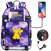 Lade das Bild in den Galerie-Viewer, Pokémon Rucksack mit Smartphone Ladefunktion kaufen
