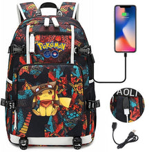 Lade das Bild in den Galerie-Viewer, Pokémon Rucksack mit Smartphone Ladefunktion kaufen
