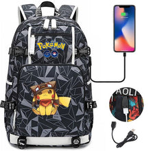 Lade das Bild in den Galerie-Viewer, Pokémon Rucksack mit Smartphone Ladefunktion kaufen
