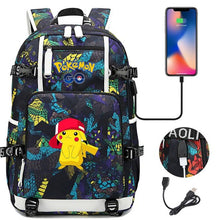 Lade das Bild in den Galerie-Viewer, Pokémon Rucksack mit Smartphone Ladefunktion kaufen
