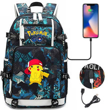 Lade das Bild in den Galerie-Viewer, Pokémon Rucksack mit Smartphone Ladefunktion kaufen
