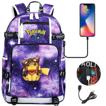 Lade das Bild in den Galerie-Viewer, Pokémon Rucksack mit Smartphone Ladefunktion kaufen
