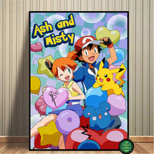 Lade das Bild in den Galerie-Viewer, Pokemon Poster Kunstdrucke Ash Ketchum Pikachu Jigglypuff etc. kaufen
