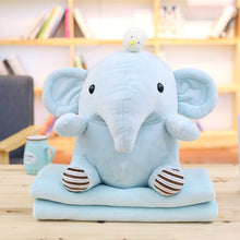 Lade das Bild in den Galerie-Viewer, Niedliches Hippo oder Elefanten Kuscheltier Baby mit Decke kaufen
