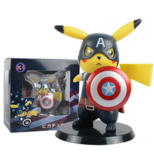 Lade das Bild in den Galerie-Viewer, Pikachu Captain America Cosplay Figur kaufen
