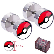 Lade das Bild in den Galerie-Viewer, Pokemon Go Pokeball Ohrstecker - Ohrringe mit Geschenktruhe kaufen
