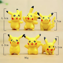 Lade das Bild in den Galerie-Viewer, 6 Pikachu PVC Pokeball Figuren (ca.4 cm) kaufen
