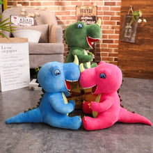 Lade das Bild in den Galerie-Viewer, Lustiger Dino Kuscheltier - Dinosaurier Plüsch (60cm oder 95cm) kaufen
