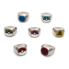 Lade das Bild in den Galerie-Viewer, Pokemon Ringe mit Poke Ball, Gengar, Zapdos, Articuno, Moltres Motiv kaufen

